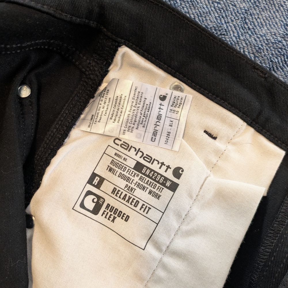 Carhartt Black Double Front Pants - Picture 2 of 5